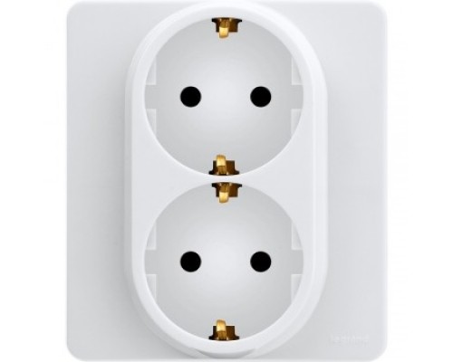 РОЗЕТКА ДВОЙНАЯ С ЗАЗЕМЛЕНИЕМ LEGRAND INSPIRIA 673750 БЕЛЫЙ