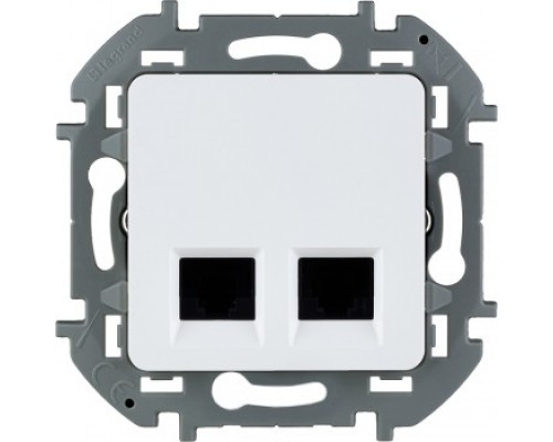 РОЗЕТКА КОМПЬЮТЕРНАЯ 2ХRJ-45 UTP CAT6 LEGRAND INSPIRIA 673840 БЕЛЫЙ