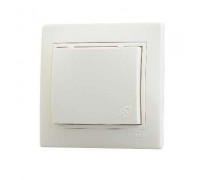 Розетка с/з с крышкой керамика крем со вставкой MIRA 701-0303-123