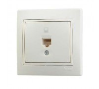 Розетка компьютерная крем со вставкой MIRAм 701-0303-139