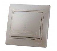 Выключатель проходной жемчужно-белый перламутр со вставкой MIRA 701-3030-105