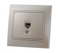 Розетка компьютерная жемчужно-белый перламутр со вставкой MIRA 701-3030-139