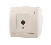 Розетка ТВ оконечная белый NATA 710-0200-130