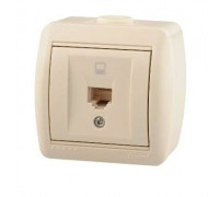 Розетка компьютерная крем NATA 710-0300-139