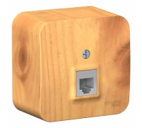 Телефонная розетка RJ11 Schneider Electric Blanca BLNIA011005, ИЗОЛ.ПЛ., Ясень