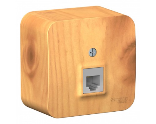 Телефонная розетка RJ11 Schneider Electric Blanca BLNIA011005, ИЗОЛ.ПЛ., Ясень