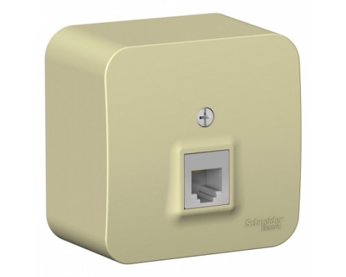 Телефонная розетка RJ11 Schneider Electric Blanca BLNIA011007, ИЗОЛ.ПЛ., Бежевый