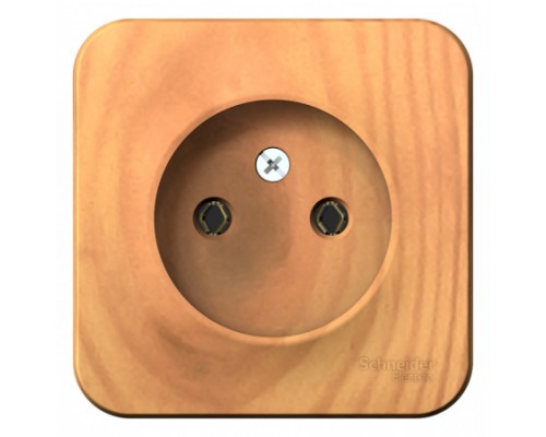 Розетка одноместная без заземления без шторок Schneider Electric Blanca BLNRA000115, ИЗОЛ.ПЛ., Ясень