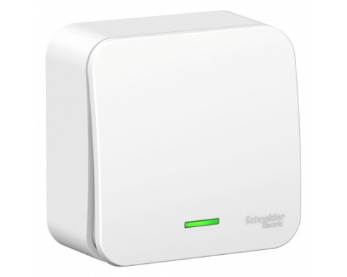 Переключатель 1-клавишный с подсветкой Schneider Electric Blanca BLNVA106111, ИЗОЛ.ПЛ., Белый
