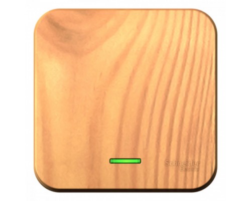 Переключатель 1-клавишный с подсветкой Schneider Electric Blanca BLNVA106115, ИЗОЛ.ПЛ., Ясень