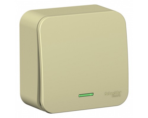 Переключатель 1-клавишный с подсветкой Schneider Electric Blanca BLNVA106117, ИЗОЛ.ПЛ., Бежевый
