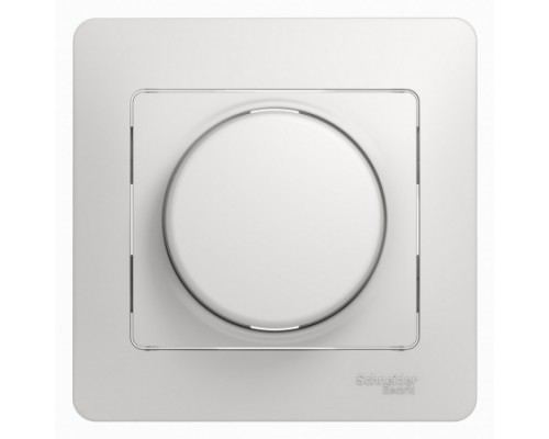 Светорегулятор (диммер) поворотно-нажимной , LED, RC, 630Вт/ВА, в сборе, Schneider Electric Glossa, GSL000137, Белый