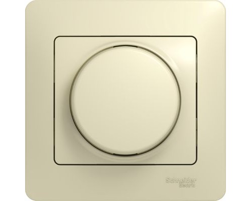 Светорегулятор (диммер)  поворотный, 300Вт, в сборе, Schneider Electric Glossa, GSL000234, Бежевый