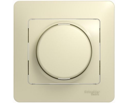 Светорегулятор (диммер) поворотно-нажимной , LED, RC, 630Вт/ВА, в сборе,Schneider Electric Glossa, GSL000237, Бежевый
