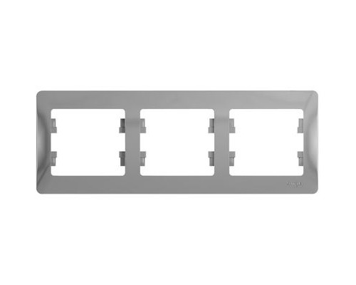 Рамка трехместная, горизонтальная, Schneider Electric Glossa, GSL000303,  Алюминий