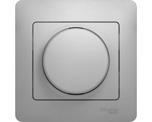 Светорегулятор (диммер)  поворотный, 300Вт, в сборе, Schneider Electric Glossa, GSL000334,  Алюминий