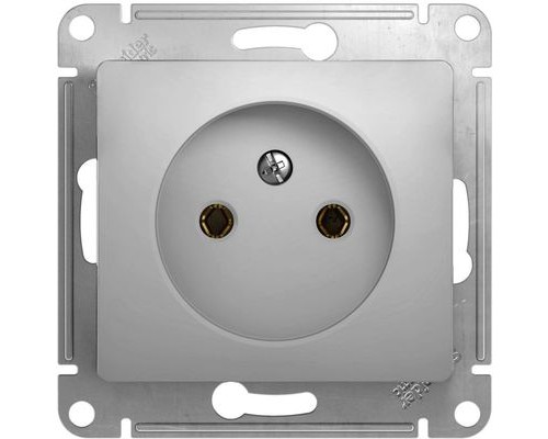 Розетка без заземления,Schneider Electric Glossa, GSL000341,  Алюминий