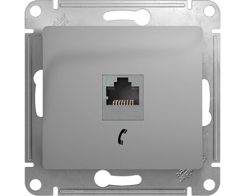 Телефонная розетка  RJ11 Schneider Electric Glossa, GSL000381Т,  Алюминий