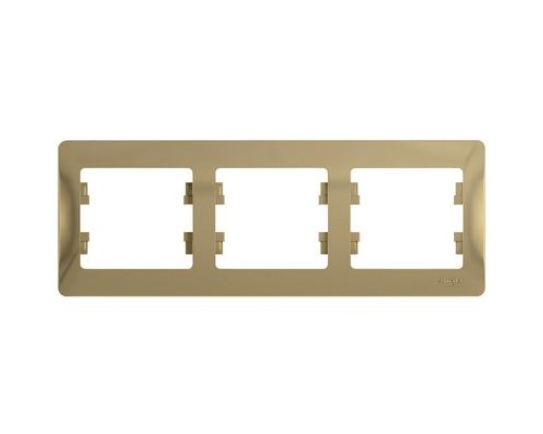 Рамка трехместная, горизонтальная, Schneider Electric Glossa, GSL000403, Титан