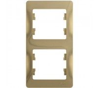 Рамка двухместная, вертикальная, Schneider Electric Glossa, GSL000406, Титан