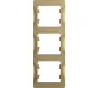 Рамка трехместная, вертикальная, Schneider Electric Glossa, GSL000407, Титан