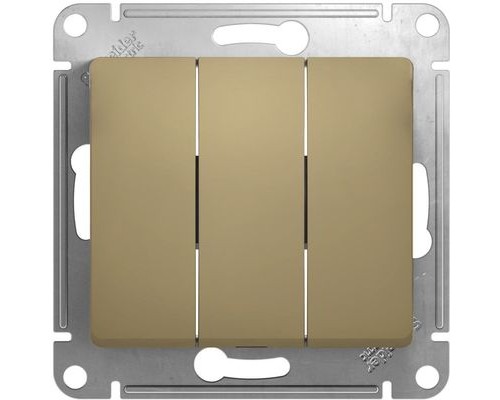 Выключатель 3-клавишный Schneider Electric Glossa, GSL000431, Титан