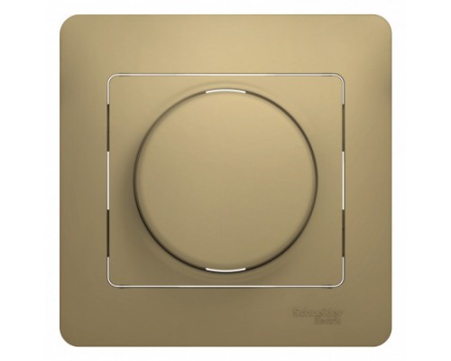 Светорегулятор (диммер) поворотно-нажимной , LED, RC, 630Вт/ВА, в сборе, Schneider Electric Glossa, GSL000437, Титан