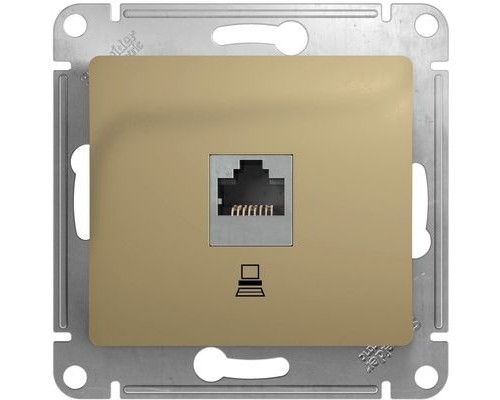 Компьютерная розетка RJ45  кат.5E Schneider Electric Glossa, GSL000481K, Титан