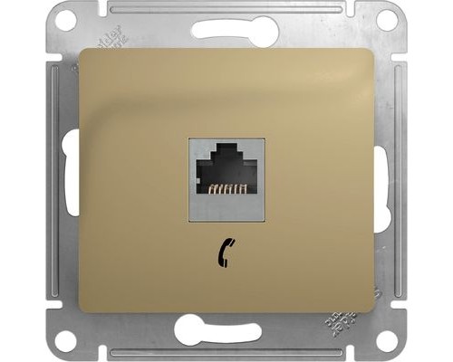 Телефонная розетка  RJ11 Schneider Electric Glossa, GSL000481Т, Титан