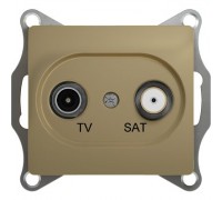 TV-SAT розетка оконечная 1DB, Schneider Electric Glossa, GSL000497, Титан