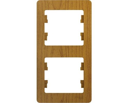 Рамка двухместная, вертикальная, Schneider Electric Glossa, GSL000506,  Дуб