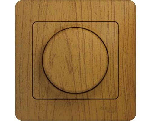 Светорегулятор (диммер)  поворотный, 300Вт, в сборе, Schneider Electric Glossa, GSL000534,  Дуб