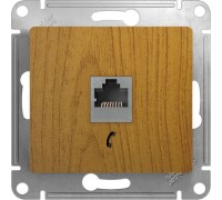 Телефонная розетка  RJ11 Schneider Electric Glossa, GSL000581Т,  Дуб