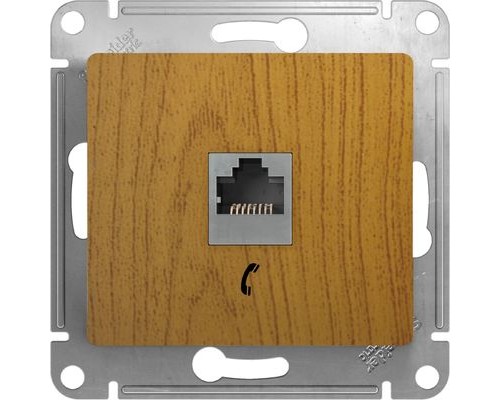 Телефонная розетка  RJ11 Schneider Electric Glossa, GSL000581Т,  Дуб