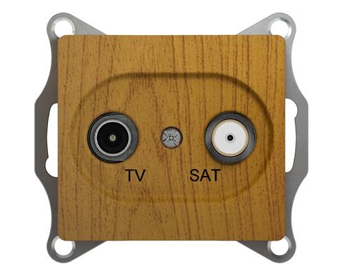 TV-SAT розетка оконечная 1DB,  Schneider Electric Glossa, GSL000597,  Дуб
