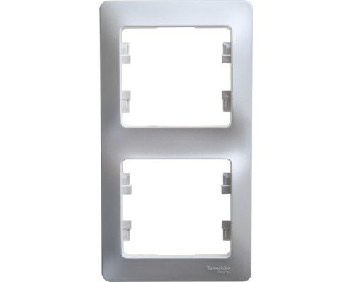 Рамка двухместная, вертикальная, Schneider Electric Glossa, GSL000606, Перламутр