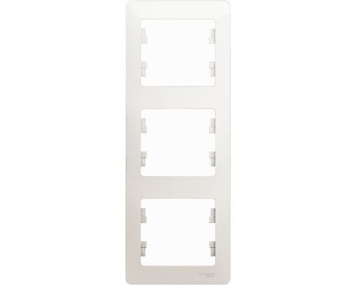 Рамка трехместная, вертикальная, Schneider Electric Glossa, GSL000607, Перламутр