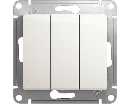 Выключатель 3-клавишный Schneider Electric Glossa, GSL000631, Перламутр