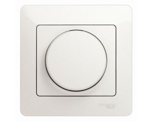 Светорегулятор (диммер)  поворотный, 300Вт, в сборе, Schneider Electric Glossa, GSL000634, Перламутр