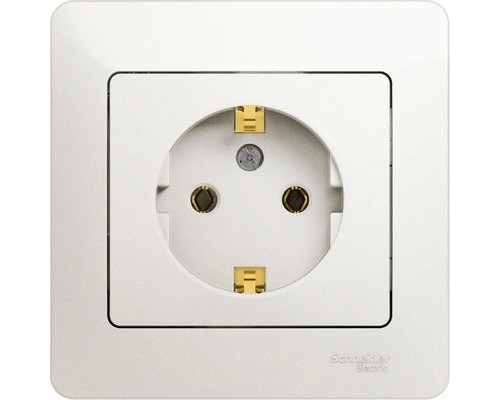 Розетка с заземлением в сборе, Schneider Electric Glossa, GSL000642, Перламутр