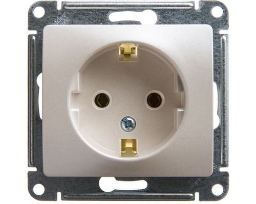 Розетка с заземлением, Schneider Electric Glossa, GSL000643, Перламутр