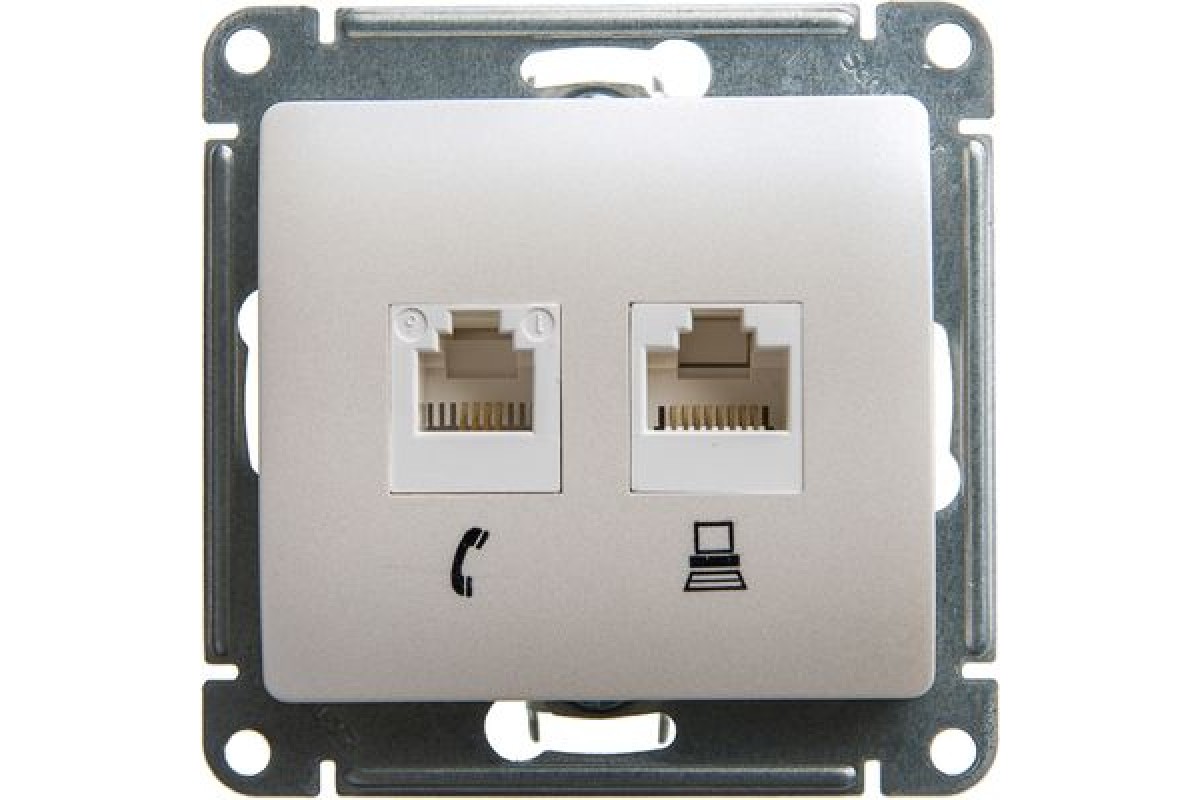 Розетка 2 rj45 кат 5e