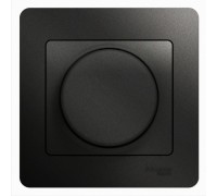 Светорегулятор (диммер) поворотно-нажимной , LED, RC, 630Вт/ВА, в сборе, Schneider Electric Glossa, GSL000737,  Антрацит