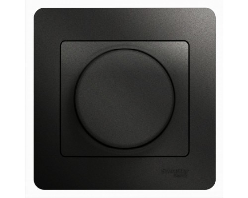 Светорегулятор (диммер) поворотно-нажимной , LED, RC, 630Вт/ВА, в сборе, Schneider Electric Glossa, GSL000737,  Антрацит