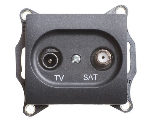 TV-SAT розетка оконечная 1DB, Schneider Electric Glossa, GSL000797,  Антрацит