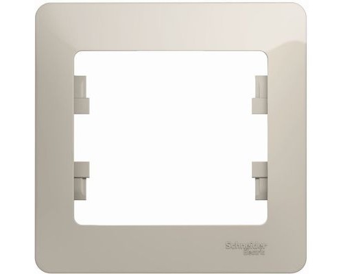 Рамка одноместная Schneider Electric Glossa, GSL000901,  Молочный 