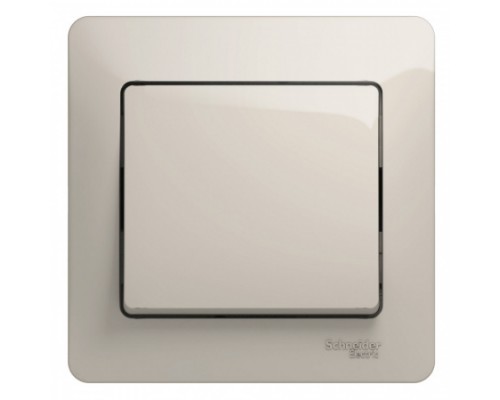 Выключатель 1-клавишный в сборе Schneider Electric Glossa, GSL000912,  Молочный 