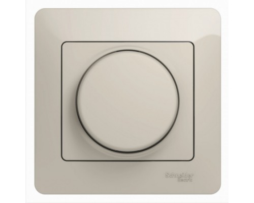 Светорегулятор (диммер) поворотно-нажимной , LED, RC, 630Вт/ВА, в сборе,Schneider Electric Glossa, GSL000937,  Молочный 