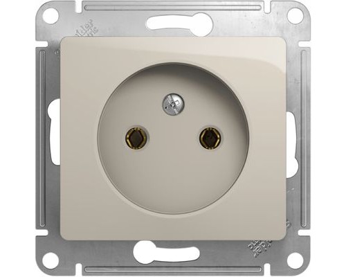 Розетка без заземления, Schneider Electric Glossa, GSL000941,  Молочный 
