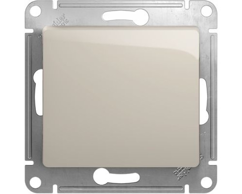 1-клавишный перекрестный выключатель (переключатель)  Schneider Electric Glossa, GSL000971,  Молочный 